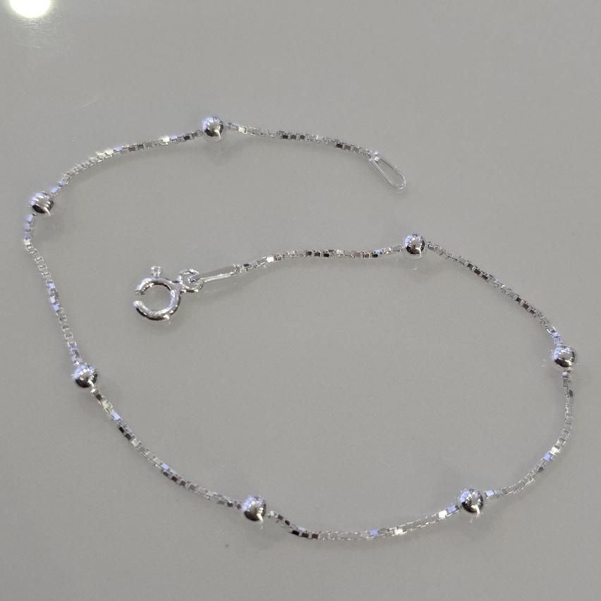 Pulseira Veneziana Com Bolinhas De 3mm