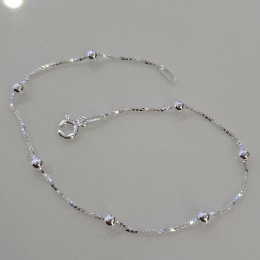 Pulseira Veneziana Com Bolinhas De 3mm